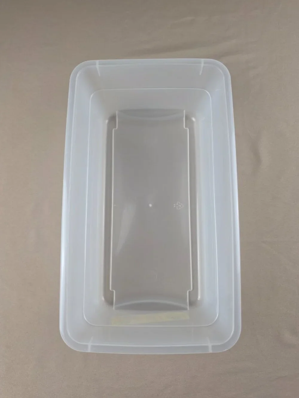 Vtg Plastic Container Storage Shoe Box Size Tucker Brand Pinkish Red Snap On Lid
